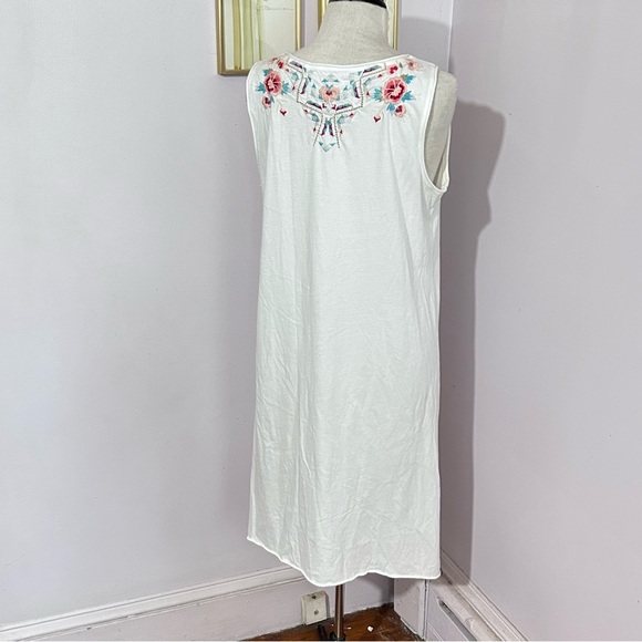 Johnny Was Embroidered Cotton Tank Dress - Picture 4 of 11
